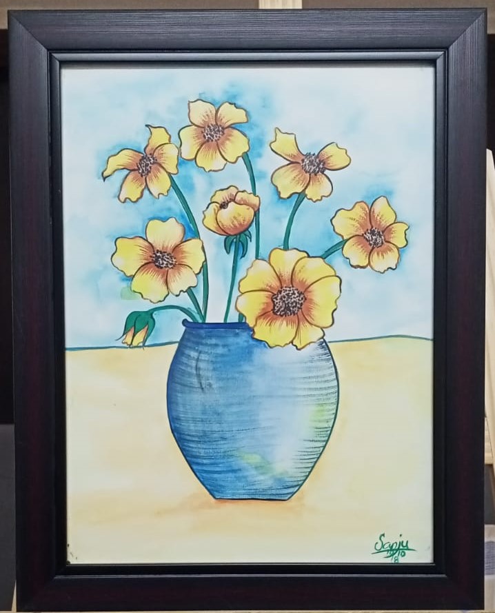 Vibrant Floral Vase