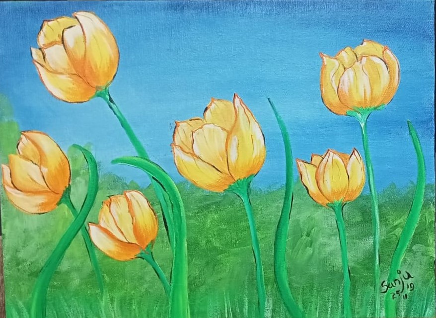 Yellow Tulip art