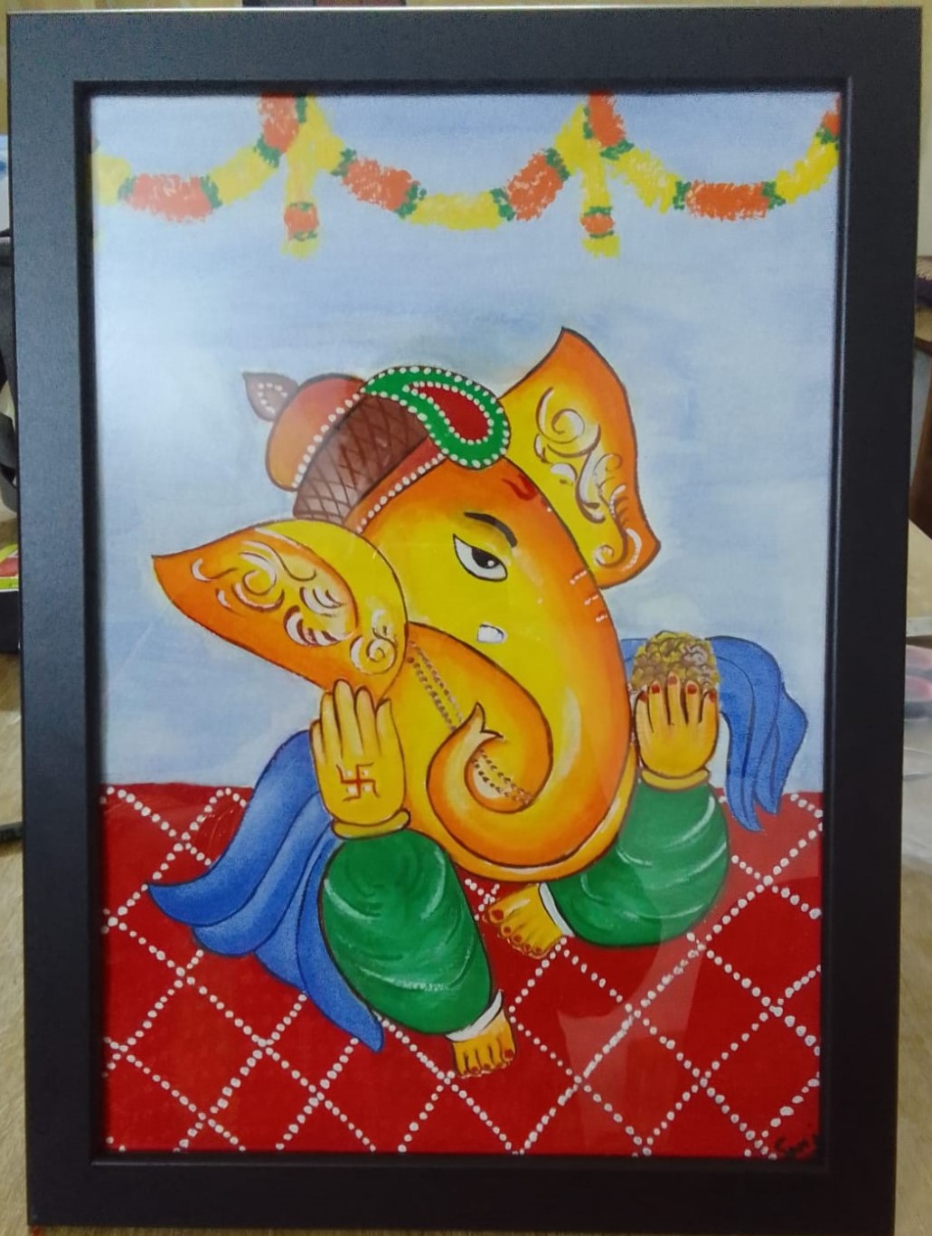 Ganesha with Background Art 