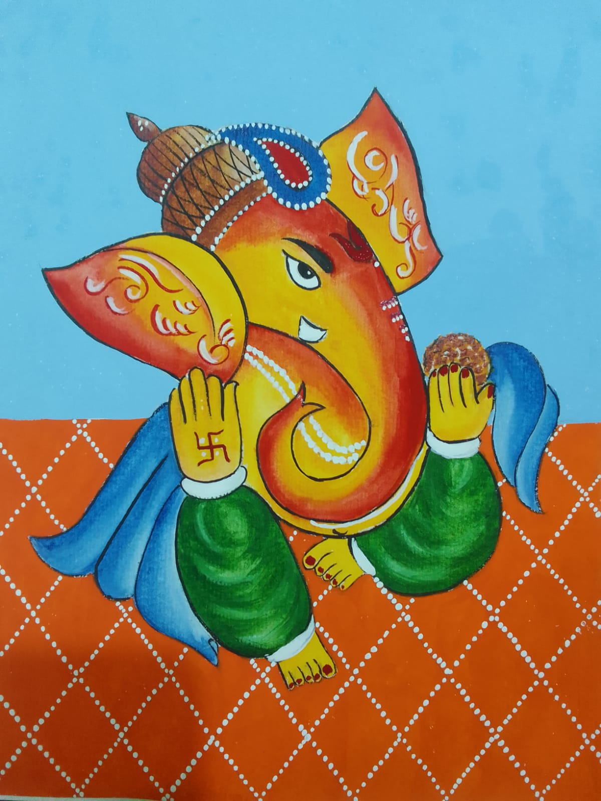Ganesha with Background Art 