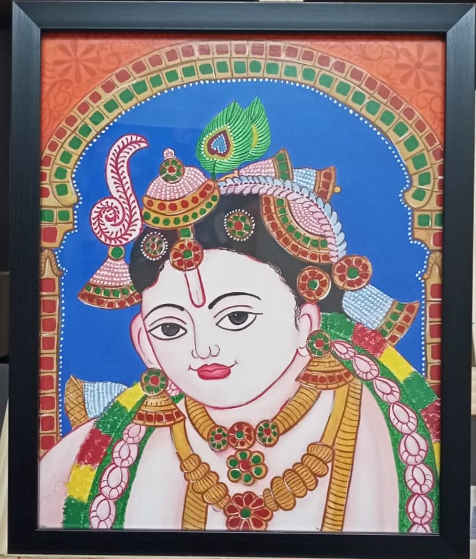Krishna Tanjore Style Art 