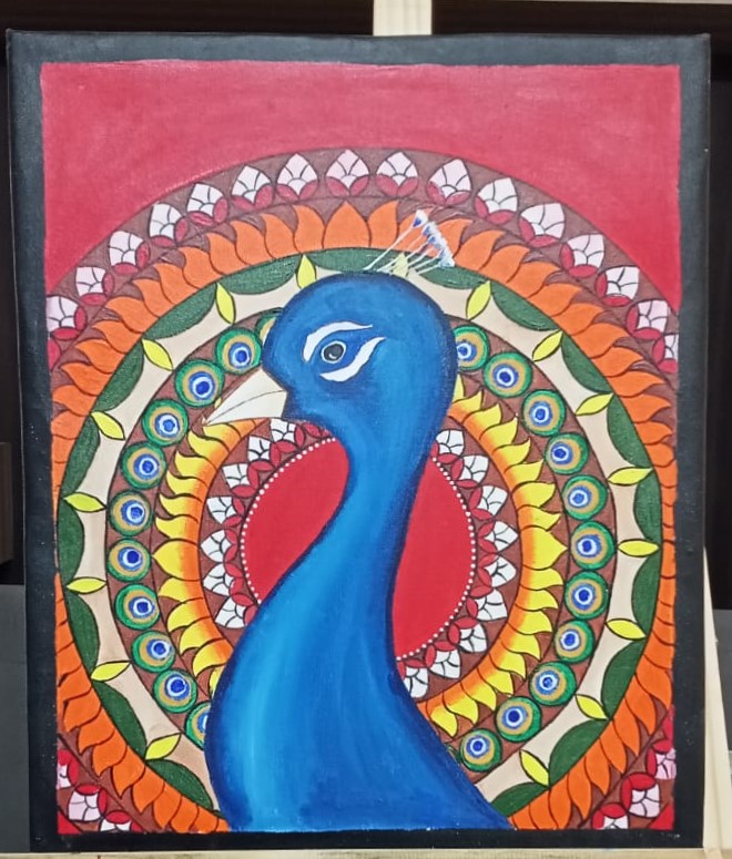 Madhubani Peacock Art