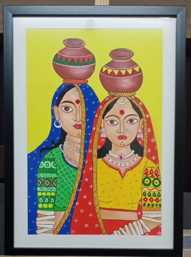 Rajasthani Women Carrying Pot Art